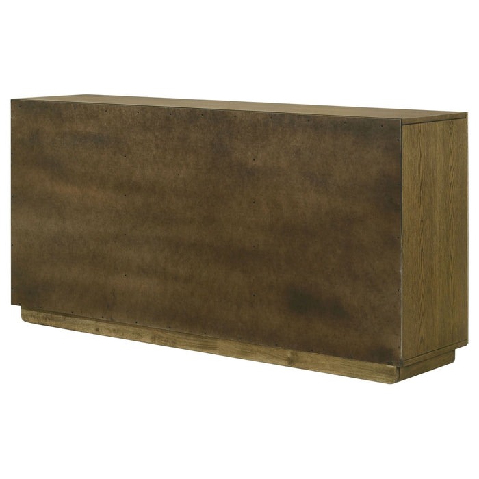 Castlewood 71 - inch Dining Sideboard Buffet Server Brown Oak - Walo Furniture