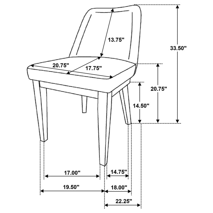 Castlewood Upholstered Side Chair Light Tan (Set of 2) - Walo Furniture