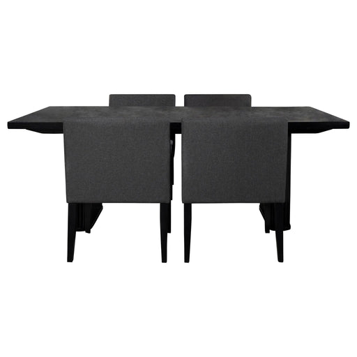 Catherine 5 - piece Rectangular Dining Table Set Black - Walo Furniture