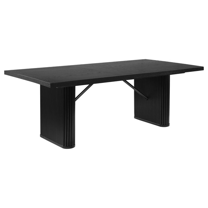 Catherine 5 - piece Rectangular Dining Table Set Black - Walo Furniture