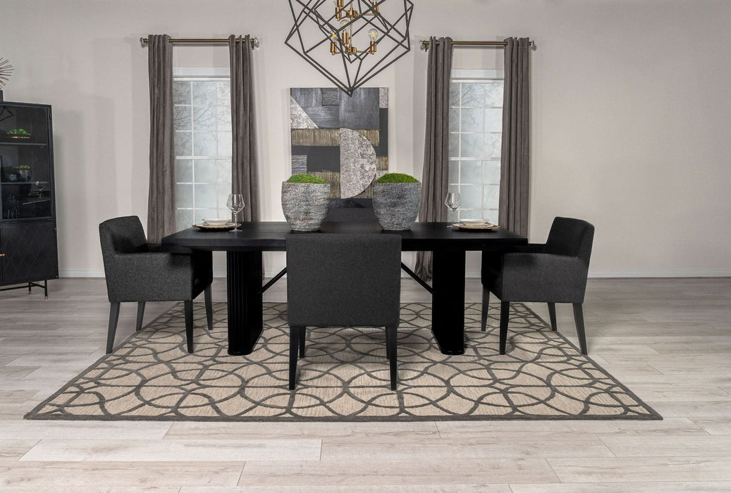 Catherine 5 - piece Rectangular Dining Table Set Black - Walo Furniture