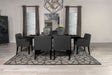 Catherine 7 - piece Rectangular Dining Table Set Black - Walo Furniture