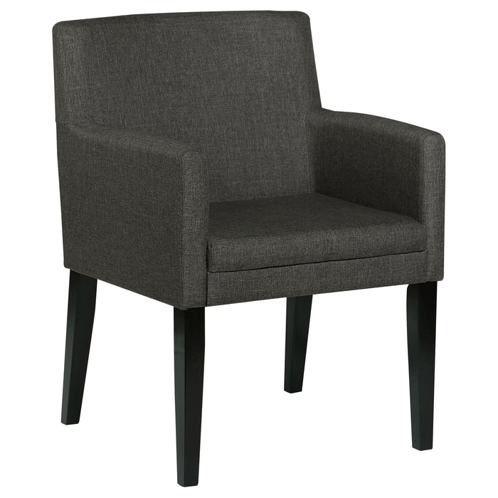 Catherine Upholstered Dining Arm Chair Grey (Set of 2) - Walo Furniture