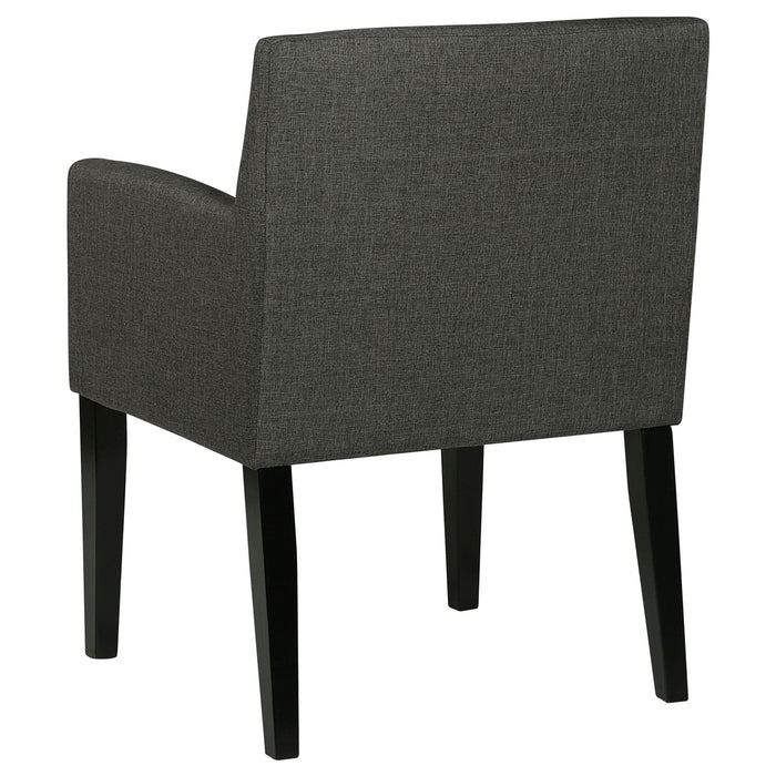 Catherine Upholstered Dining Arm Chair Grey (Set of 2) - Walo Furniture