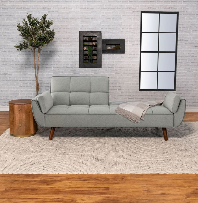 Caufield Upholstered Tufted Convertible Sofa Bed Grey - Walo Furniture