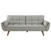 Caufield Upholstered Tufted Convertible Sofa Bed Grey - Walo Furniture