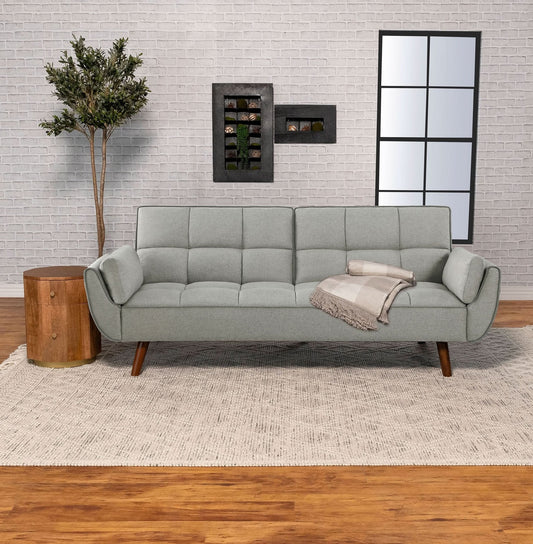 Caufield Upholstered Tufted Convertible Sofa Bed Grey - Walo Furniture