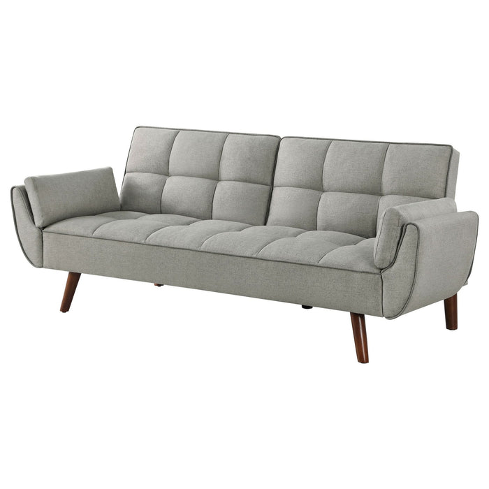 Caufield Upholstered Tufted Convertible Sofa Bed Grey - Walo Furniture