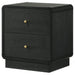 Cavelle 2 - drawer Nightstand Bedside Table Black - Walo Furniture