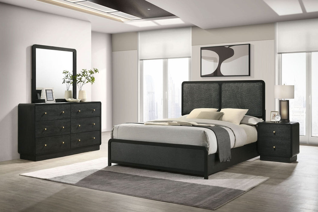 Cavelle 4 - piece Eastern King Bedroom Set Black - Walo Furniture