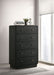 Cavelle 5 - drawer Chest of Drawers Black - Walo Furniture