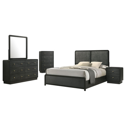 Cavelle 5 - piece Queen Bedroom Set Black - Walo Furniture