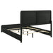 Cavelle 51 - inch Upholstered Eastern King Bed Black - Walo Furniture