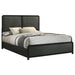 Cavelle 51 - inch Upholstered Eastern King Bed Black - Walo Furniture