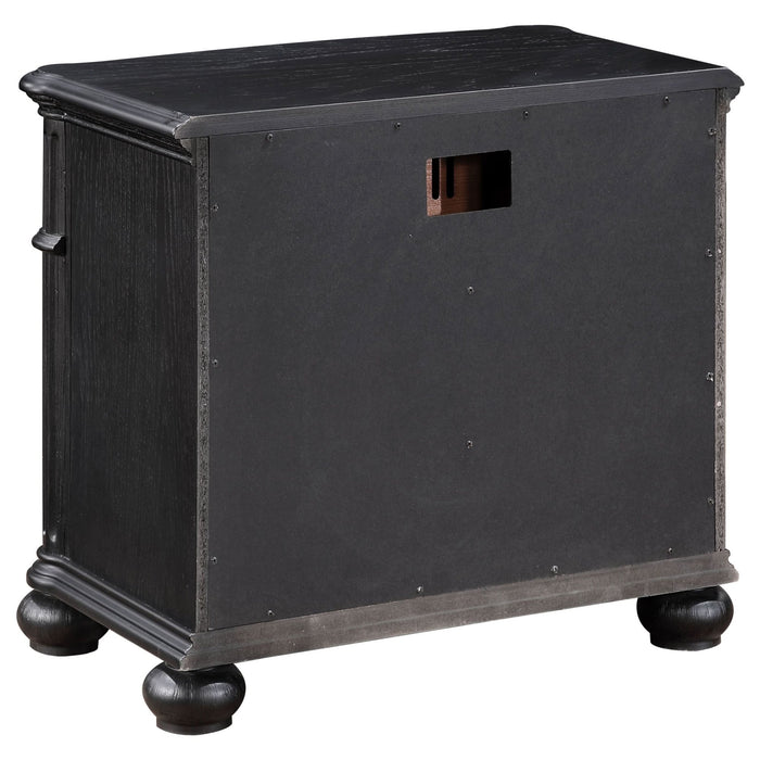 Celina 3 - drawer Nightstand Black - Walo Furniture