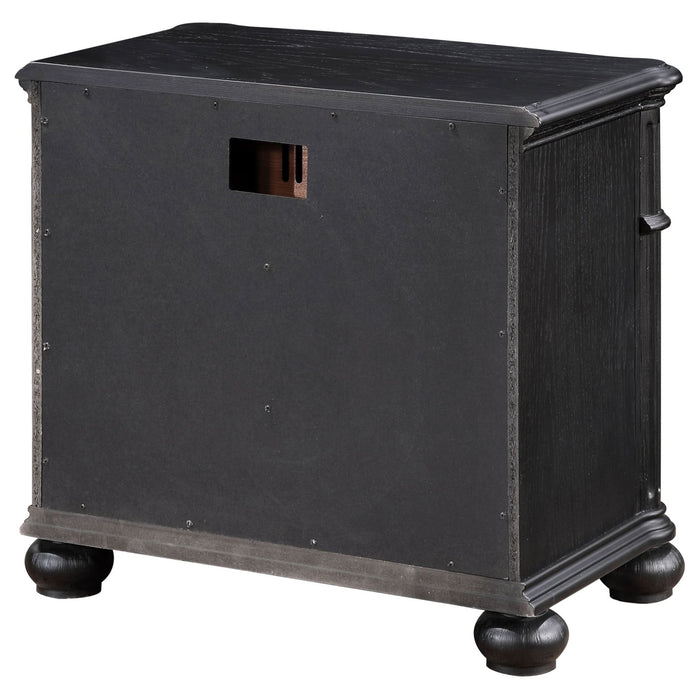 Celina 3 - drawer Nightstand Black - Walo Furniture