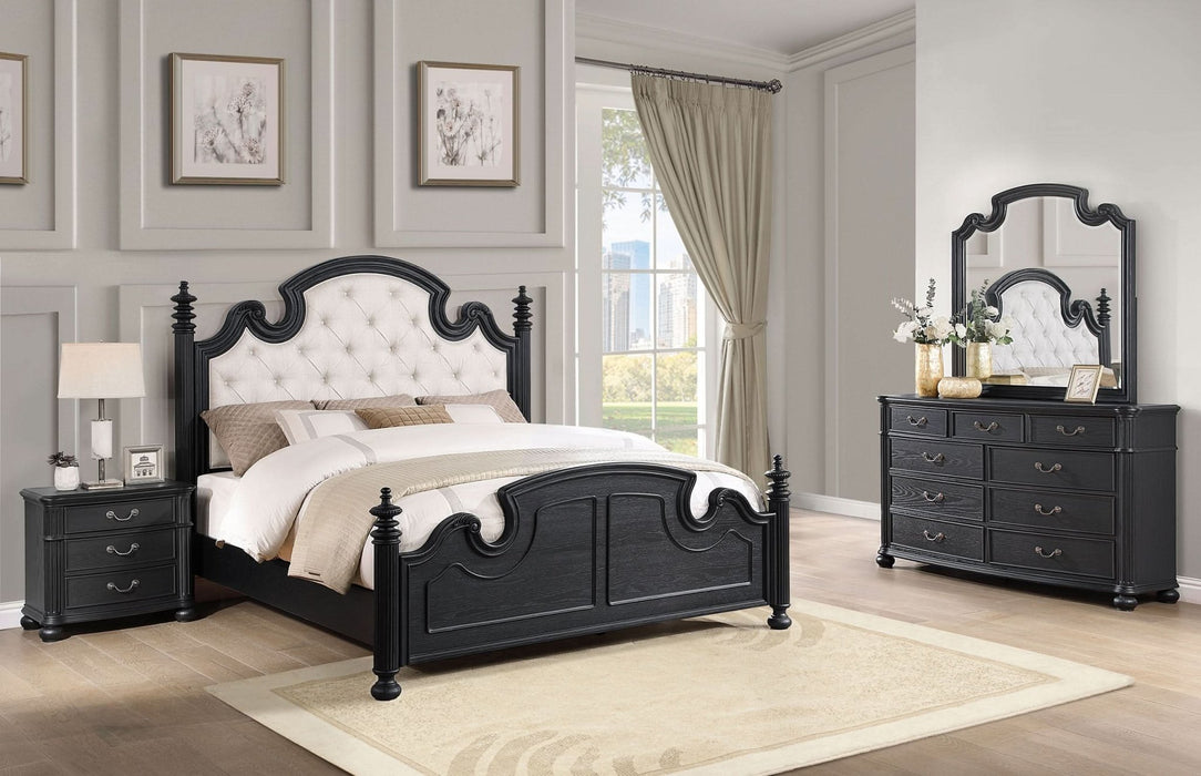 Celina 4 - piece Eastern King Bedroom Set Black - Walo Furniture