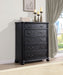 Celina 5 - drawer Bedroom Chest Black - Walo Furniture