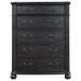 Celina 5 - drawer Bedroom Chest Black - Walo Furniture