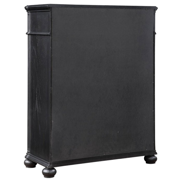 Celina 5 - drawer Bedroom Chest Black - Walo Furniture