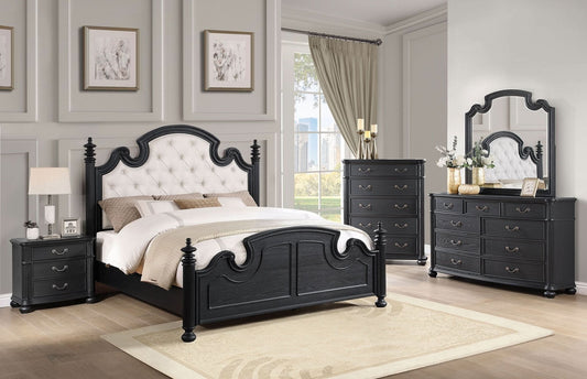 Celina 5 - piece Eastern King Bedroom Set Black - Walo Furniture