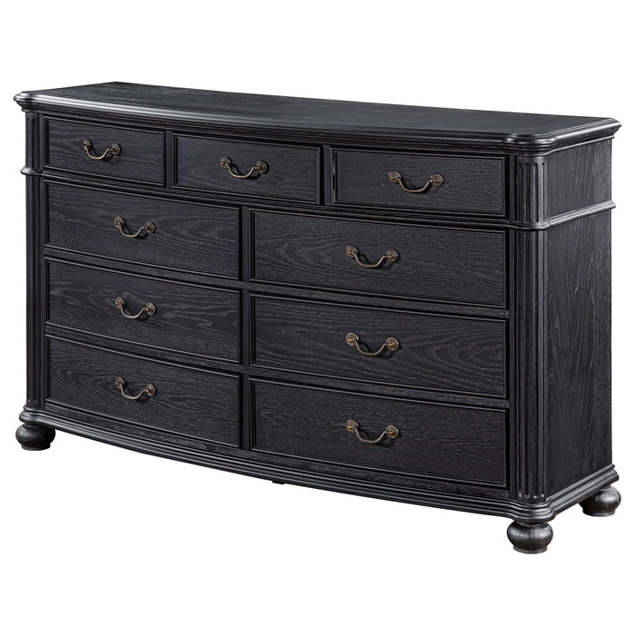 Celina 9 - drawer Dresser Black - Walo Furniture