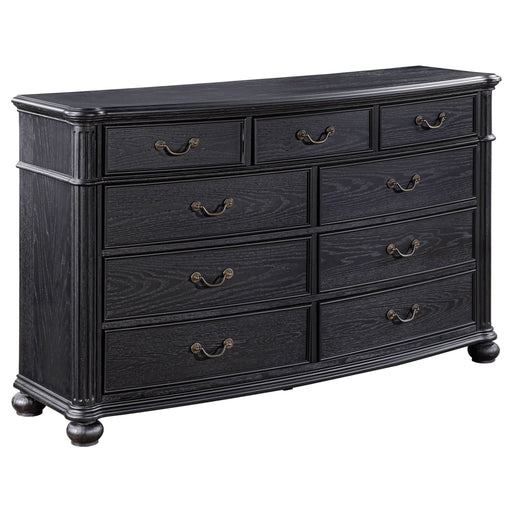 Celina 9 - drawer Dresser Black - Walo Furniture