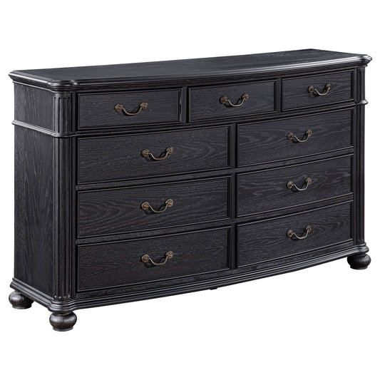 Celina 9 - drawer Dresser Black - Walo Furniture