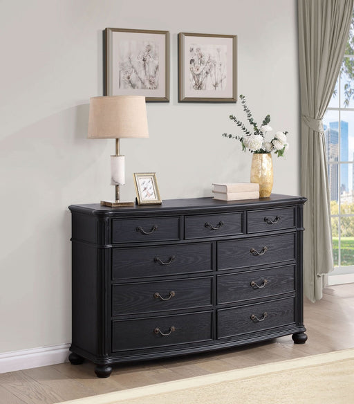 Celina 9 - drawer Dresser Black - Walo Furniture