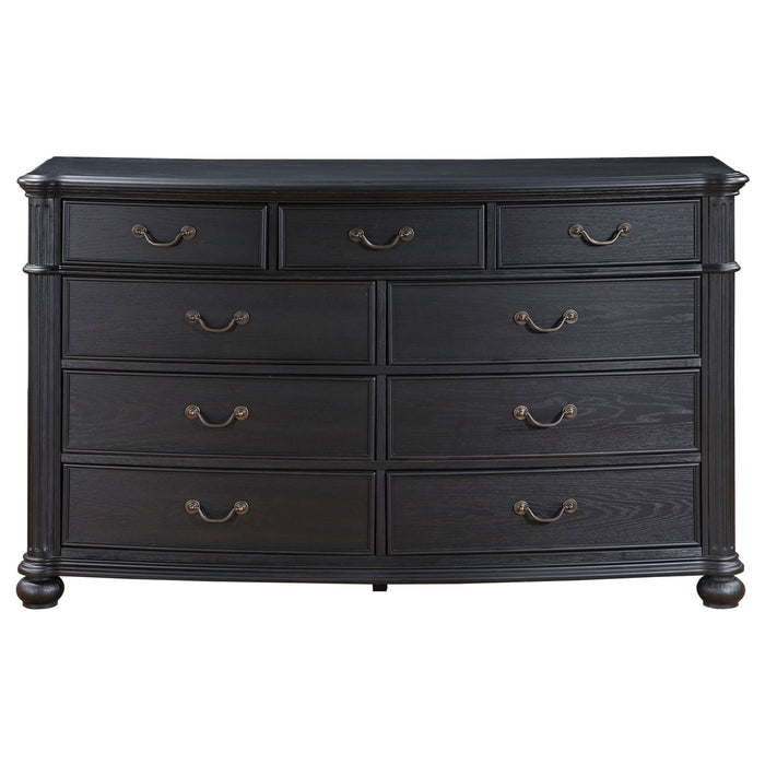 Celina 9 - drawer Dresser Black - Walo Furniture