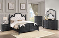 Celina 9 - drawer Dresser with Mirror Black - Walo Furniture