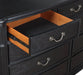 Celina 9 - drawer Dresser with Mirror Black - Walo Furniture