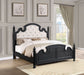 Celina Wood Eastern King Poster Bed Black - Walo Furniture