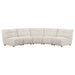 Charlotte 5 - piece Upholstered Modular Sectional Sofa Ivory - Walo Furniture