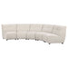 Charlotte 5 - piece Upholstered Modular Sectional Sofa Ivory - Walo Furniture