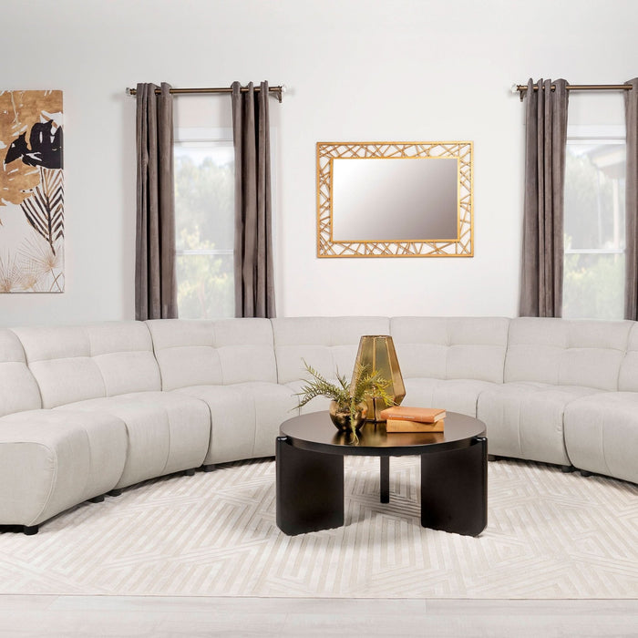 Charlotte 5 - piece Upholstered Modular Sectional Sofa Ivory - Walo Furniture