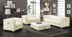 Chaviano 4 - piece Upholstered Track Arm Sofa Set Pearl White - Walo Furniture