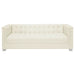 Chaviano 4 - piece Upholstered Track Arm Sofa Set Pearl White - Walo Furniture