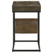 Chessie 1 - drawer Side Table With Leatherette Sling Tobacco - Walo Furniture