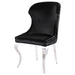 Cheyanne Upholstered Dining Side Chair Black (Set of 2) - Walo Furniture