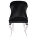 Cheyanne Upholstered Dining Side Chair Black (Set of 2) - Walo Furniture