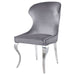 Cheyanne Upholstered Dining Side Chair Grey (Set of 2) - Walo Furniture