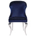 Cheyanne Upholstered Dining Side Chair Ink Blue (Set of 2) - Walo Furniture