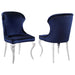 Cheyanne Upholstered Dining Side Chair Ink Blue (Set of 2) - Walo Furniture