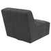 Cobie Upholstered Armless Swivel Chair Dark Charcoal - Walo Furniture