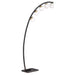 Cody 78 - inch Spherical 5 - light Arc Metal Floor Lamp Black - Walo Furniture