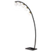 Cody 78 - inch Spherical 5 - light Arc Metal Floor Lamp Black - Walo Furniture