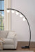 Cody 78 - inch Spherical 5 - light Arc Metal Floor Lamp Black - Walo Furniture