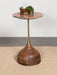 Colima Round Wood Top Accent Side Table Peach - Walo Furniture