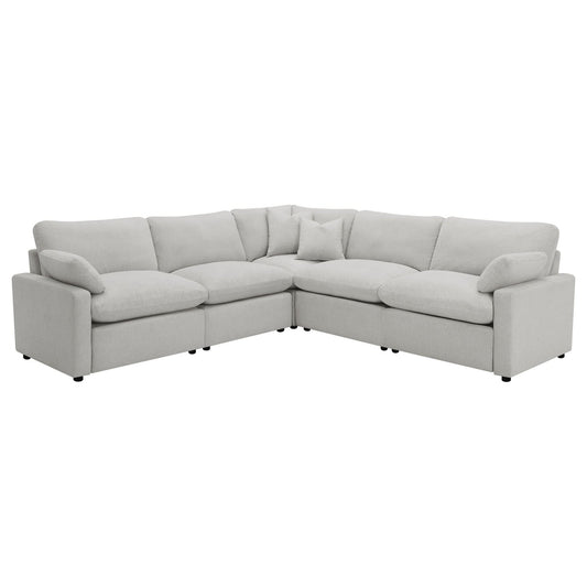 Collins 5 - piece Modular Power Reclining Sectional Grey - Walo Furniture